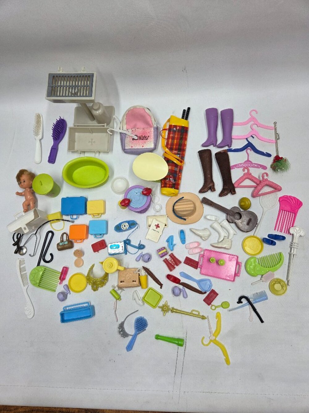 Barbie and Fashion Doll Accessories Lot Boots Bags Doctor - Picture 1 of 11
